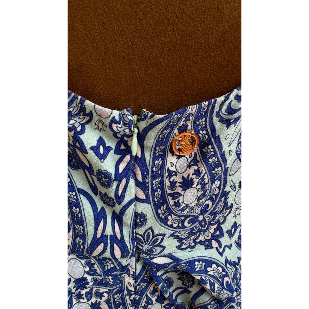 Simply Southern Women’s Blue Paisley Cutout Ruffle Maxi Dress Size M Boho - Picture 8 of 12